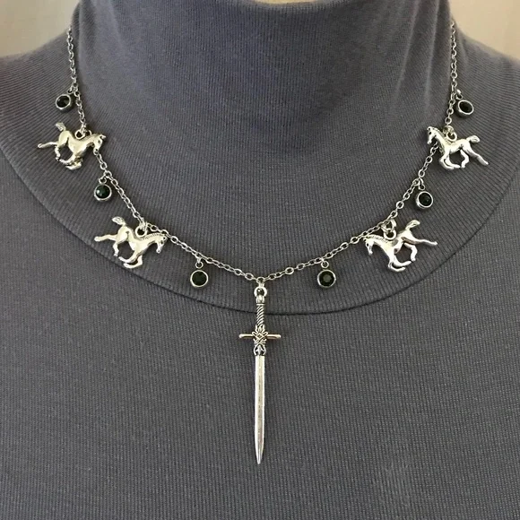 Éowyn's Necklace Lord of the Rings Warrior of Rohan Handmade Necklace, Sword - Picture 3 of 16